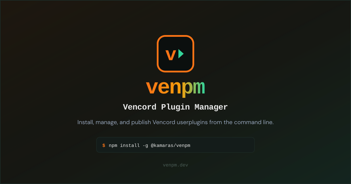 venpm — Vencord Plugin Manager